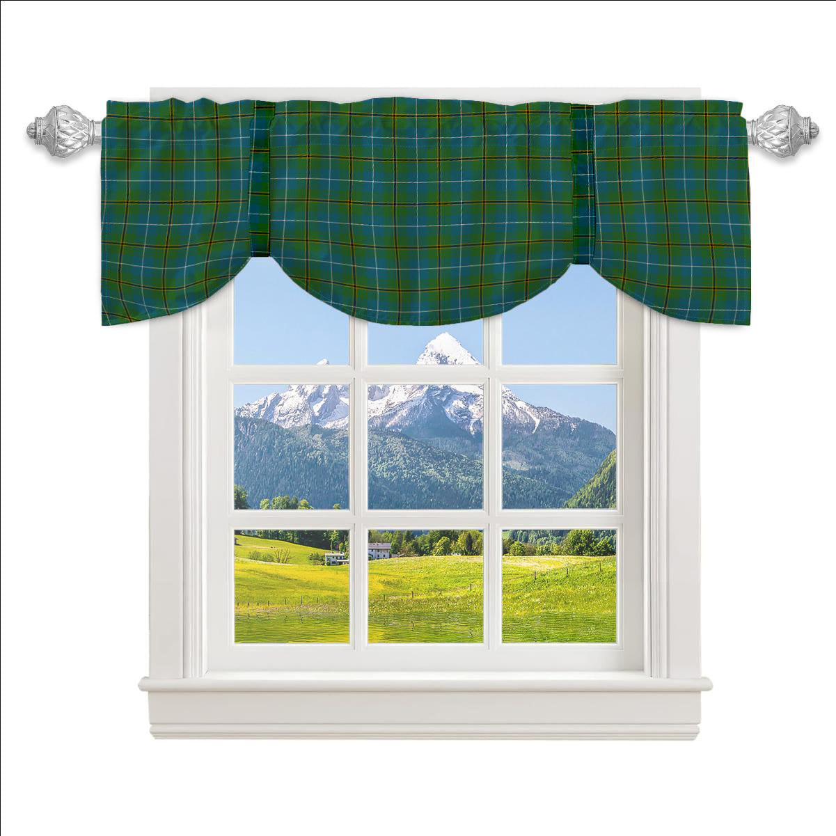 ScotsTee Shop Scottish Turnbull Hunting Ancient Clan Tartan Tie Up Valance Curtain