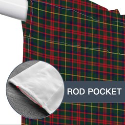 ScotsTee Shop Scottish McKintosh Hunting Modern Tartan Tie Up Valance Curtain
