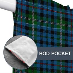 ScotsTee Shop Scottish Stephenson Hunting Red Stripe Tartan Tie Up Valance Curtain