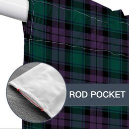 ScotsTee Shop Scottish MacArthur of Milton Modern Tartan Tie Up Valance Curtain