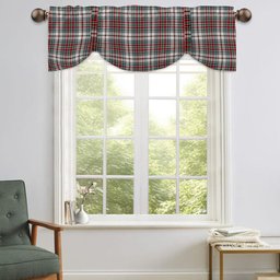 ScotsTee Shop Scottish McBean Dress Modern Tartan Tie Up Valance Curtain