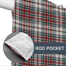 ScotsTee Shop Scottish McBean Dress Modern Tartan Tie Up Valance Curtain