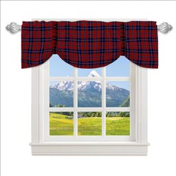 ScotsTee Shop Scottish Wishart Dress Tartan Tie Up Valance Curtain
