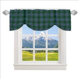 ScotsTee Shop Scottish Wishart Hunting Ancient Tartan Tie Up Valance Curtain
