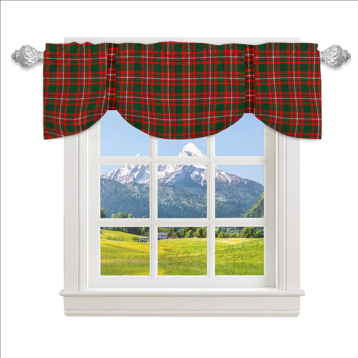 ScotsTee Shop Scottish Princess Margaret Tartan Tie Up Valance Curtain