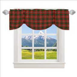 ScotsTee Shop Scottish Princess Margaret Tartan Tie Up Valance Curtain