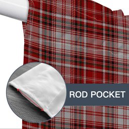 ScotsTee Shop Scottish MacDougall Dress Tartan Tie Up Valance Curtain