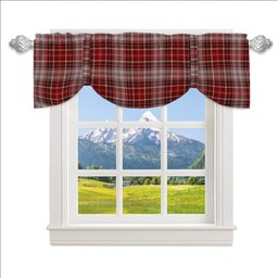 ScotsTee Shop Scottish MacDougall Dress Tartan Tie Up Valance Curtain
