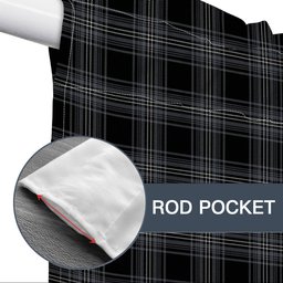 ScotsTee Shop Scottish Stewart Mourning Originaux Modern Clan Tartan Tie Up Valance Curtain