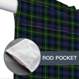 ScotsTee Shop Scottish MacLeod of Gesto 2 Tartan Tie Up Valance Curtain