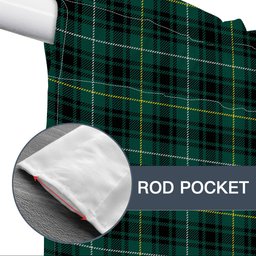 ScotsTee Shop Scottish McIver Hunting Modern Tartan Tie Up Valance Curtain