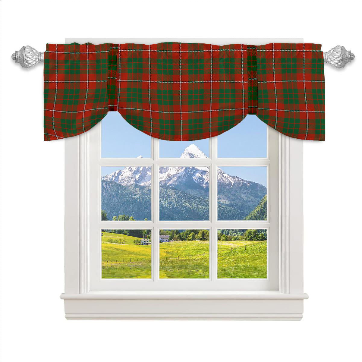 ScotsTee Shop Scottish Gregor of Balquhidder Ancient Tartan Tie Up Valance Curtain