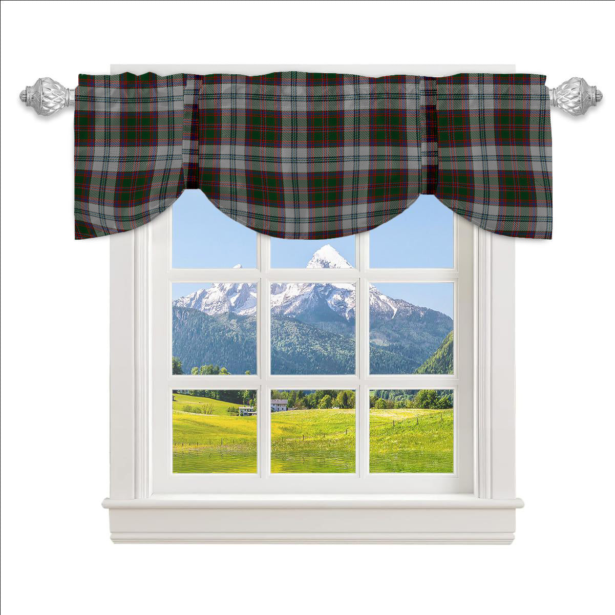ScotsTee Shop Scottish Stewart of Appin Dress Tartan Tie Up Valance Curtain