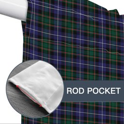 ScotsTee Shop Scottish McRae Hunting Modern Tartan Tie Up Valance Curtain