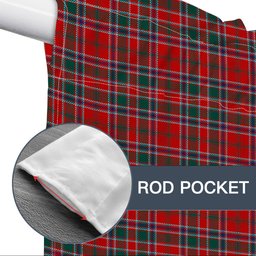 ScotsTee Shop Scottish MacDonald of Lochmaddy Modern Tartan Tie Up Valance Curtain