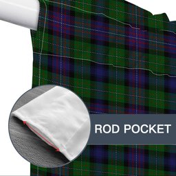 ScotsTee Shop Scottish Rankine Tartan Tie Up Valance Curtain