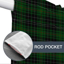 ScotsTee Shop Scottish MacAuley Hunting Tartan Tie Up Valance Curtain