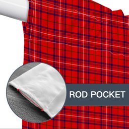 ScotsTee Shop Scottish Rose Modern Tartan Tie Up Valance Curtain
