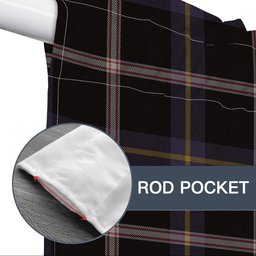 ScotsTee Shop Scottish Navy Dress Blue Tartan Tie Up Valance Curtain