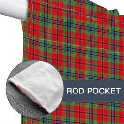 ScotsTee Shop Scottish MacLean of Duart Modern Tartan Tie Up Valance Curtain