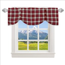 ScotsTee Shop Scottish McFie Dress Modern Tartan Tie Up Valance Curtain