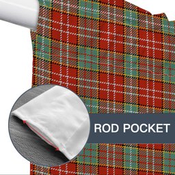 ScotsTee Shop Scottish Ogilvie (Ogilvy) Ancient Tartan Tie Up Valance Curtain