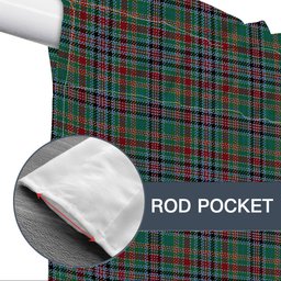 ScotsTee Shop Scottish Russell Old Ancient Tartan Tie Up Valance Curtain