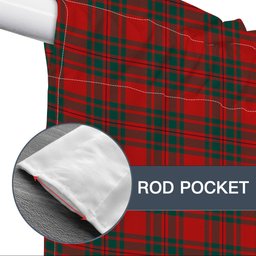 ScotsTee Shop Scottish McKintosh Red Modern Tartan Tie Up Valance Curtain