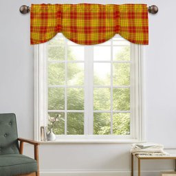 ScotsTee Shop Scottish MacMillan Dress Modern Tartan Tie Up Valance Curtain