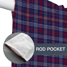 ScotsTee Shop Scottish Parker USA Tartan Tie Up Valance Curtain