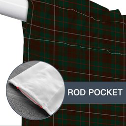 ScotsTee Shop Scottish MacKinnon Hunting 3 Tartan Tie Up Valance Curtain
