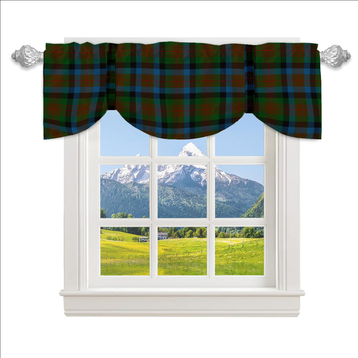 ScotsTee Shop Scottish Tennant 2 Tartan Tie Up Valance Curtain