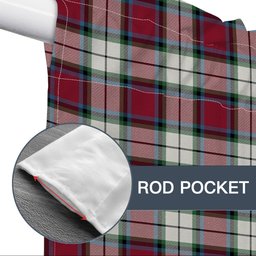 ScotsTee Shop Scottish Rose Dress Modern Tartan Tie Up Valance Curtain