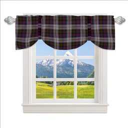ScotsTee Shop Scottish McDonald Dress Modern Tartan Tie Up Valance Curtain