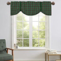 ScotsTee Shop Scottish McKinnon Hunting Ancient Tartan Tie Up Valance Curtain