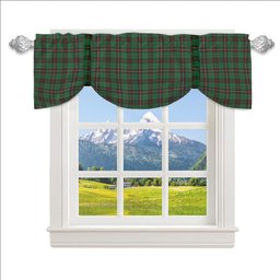 ScotsTee Shop Scottish McKinnon Hunting Ancient Tartan Tie Up Valance Curtain