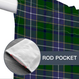 ScotsTee Shop Scottish Wishart Hunting Modern Tartan Tie Up Valance Curtain