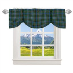 ScotsTee Shop Scottish Ogilvie (Ogilvy) Hunting Ancient Tartan Tie Up Valance Curtain