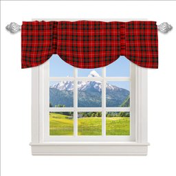 ScotsTee Shop Scottish Stuart Of Bute Modern Tartan Tie Up Valance Curtain