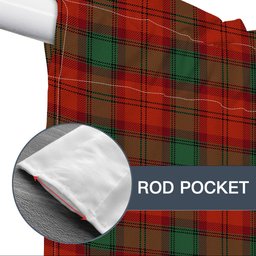 ScotsTee Shop Scottish Lindsay Black lines Ancient Tartan Tie Up Valance Curtain