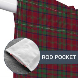 ScotsTee Shop Scottish MacDonald of Glencoe Modern Tartan Tie Up Valance Curtain