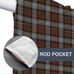 ScotsTee Shop Scottish McRae Hunting Weathered Tartan Tie Up Valance Curtain