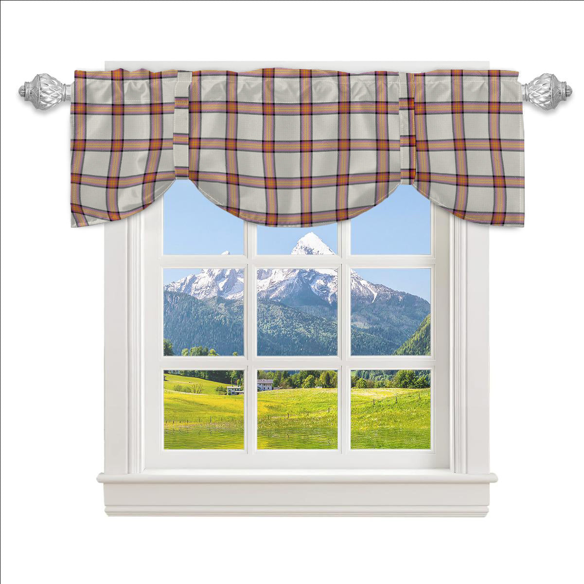 ScotsTee Shop Scottish Young Christina Ancient Tartan Tie Up Valance Curtain