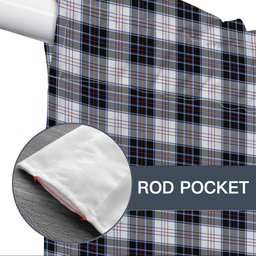 ScotsTee Shop Scottish MacRae Dress Modern Tartan Tie Up Valance Curtain
