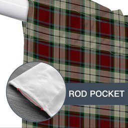 ScotsTee Shop Scottish Rose White Dress Tartan Tie Up Valance Curtain