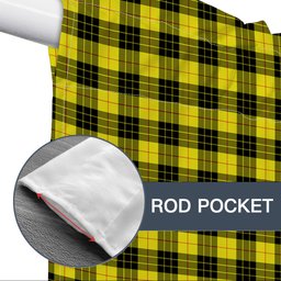 ScotsTee Shop Scottish MacLeod of Lewis Modern Tartan Tie Up Valance Curtain