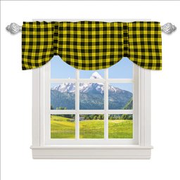ScotsTee Shop Scottish MacLeod of Lewis Modern Tartan Tie Up Valance Curtain