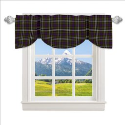 ScotsTee Shop Scottish MacDonell of Glengarry Dress Tartan Tie Up Valance Curtain