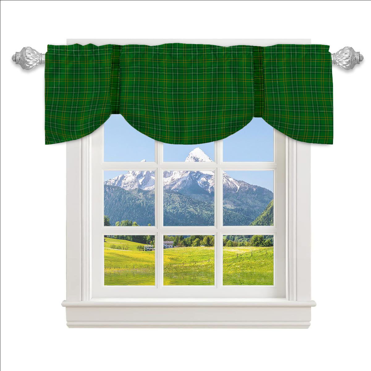 ScotsTee Shop Scottish Wexford County SC Tartan Tie Up Valance Curtain