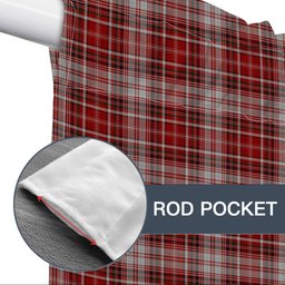 ScotsTee Shop Scottish MacDougal Dress Tartan Tie Up Valance Curtain